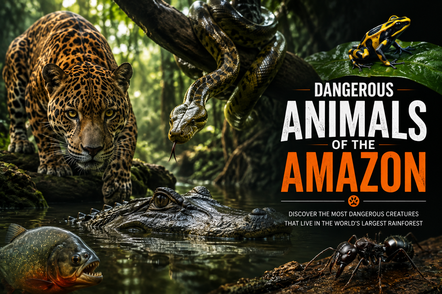 Dangerous Animals of the Amazon: Top 10 Most Dangerous Animals in the Amazon Rainforest and River